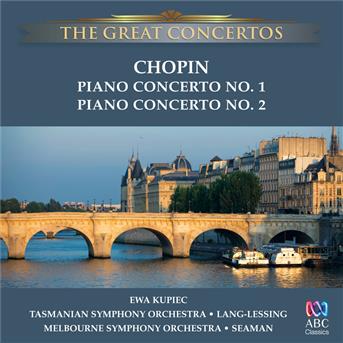 Album The Great Concertos: Chopin - Piano Concertos 1 And 2 de Seaman Christopher / The Tasmanian Symphony Orchestra / Ewa Kupiec / Melbourne Symphony Orchestra / Sebastian Lang Lessing...